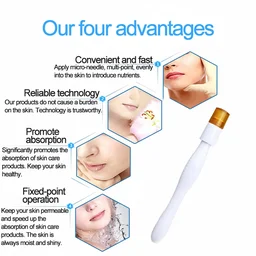Derma Stamp 1.5 MM With Titanium Needles For Acne Scars, Wrinkles,Hair Regrowth - 1.5 mm, White