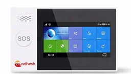 Adhesh Smart Home Security Alarm System Kit with Touch Panel, WiFi + SIM 4G Support, Motion & Door Sensors, Mobile App Control & SOS Alert