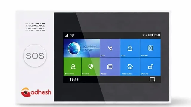 Adhesh Smart Home Security Alarm System Kit with Touch Panel, WiFi + SIM 4G Support, Motion & Door Sensors, Mobile App Control & SOS Alert