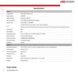HIKVISION 2MP DS-2CE1ADOT-IT3F BULLET CAMERA