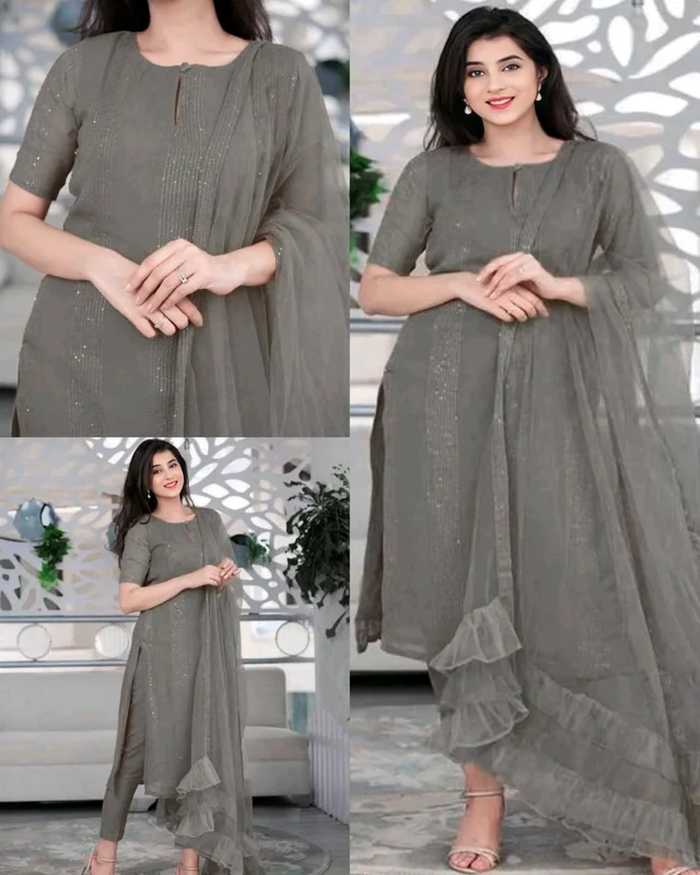 Kurta Set - M, Gray