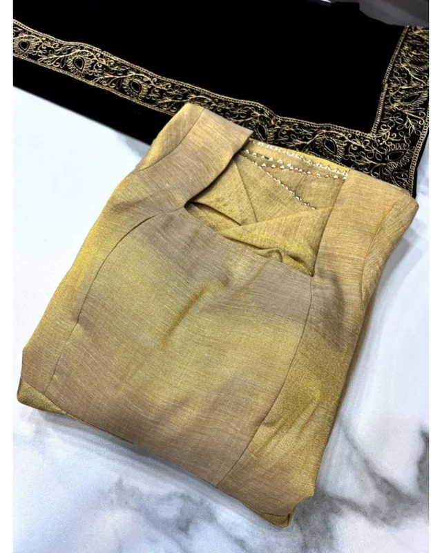 GOLD ANARKALI GOWN - M