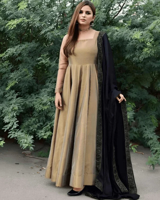 GOLD ANARKALI GOWN - XL