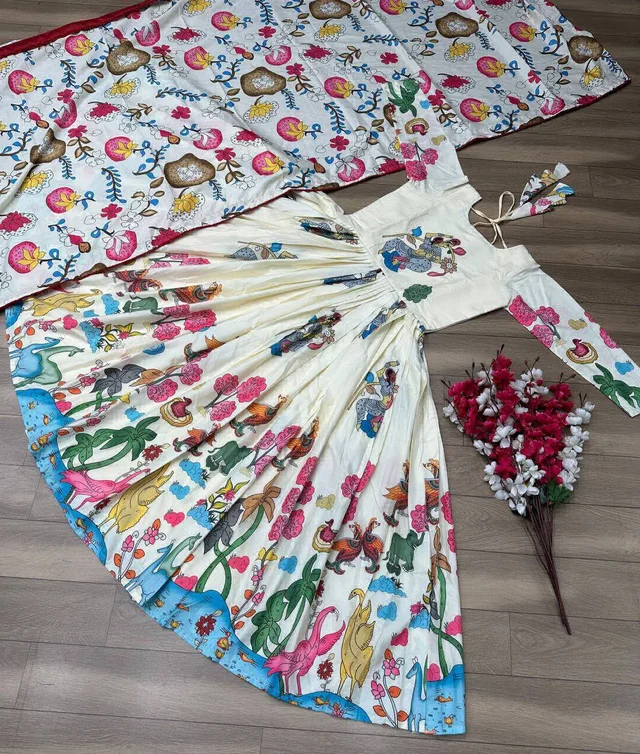 Cream Anarkali - XL