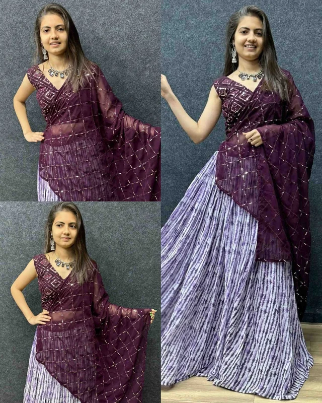 Trendy Lehenga - L, Green (1)