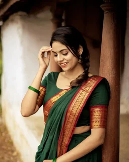 South Indian Traditional Half Saree - Unstitched