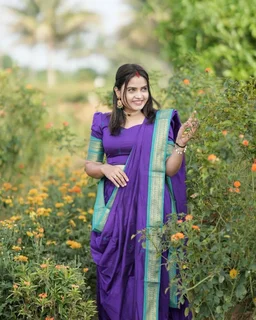 South Indian Traditional Half Saree - Unstitched