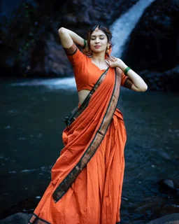 South Indian Traditional Half Saree - Unstitched
