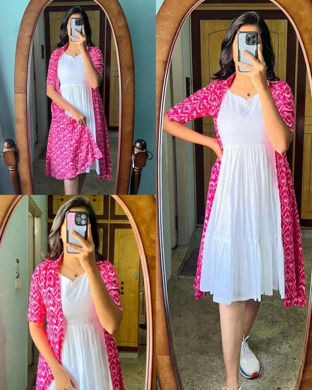 Attractive Georgette Gowns for Women With Koti - 3XL, Pink