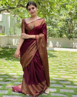 Maroon Trendy Saree - Free Size