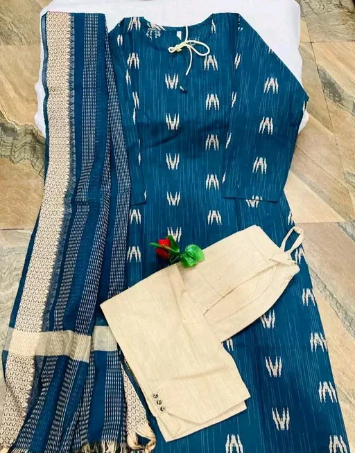 Daily Wear Kurta set - M, Blue