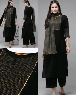 Daily wear Women Kurta sets with dupatta - L, Green