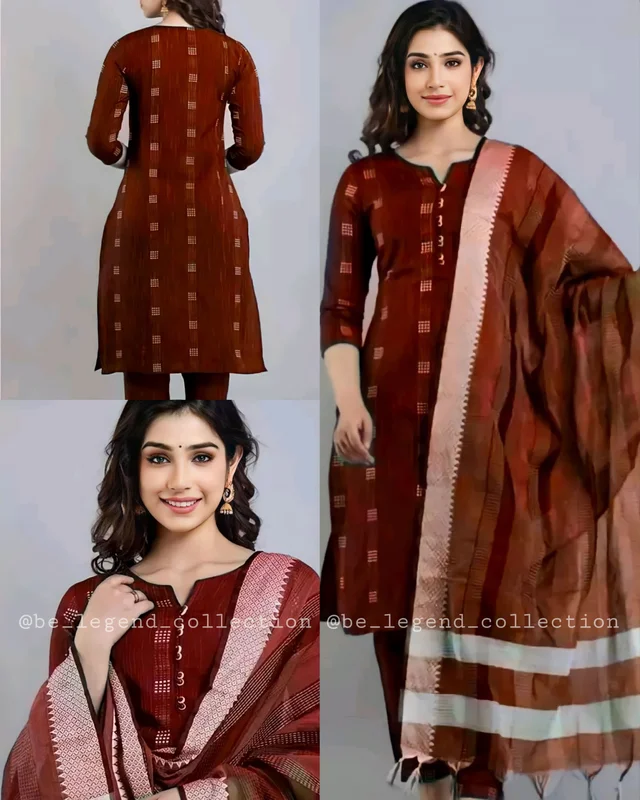 Khadi cotton daily wear kurta sets - Black, 2XL