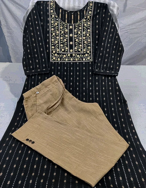 Daily wear Kurta sets - Black (5), S