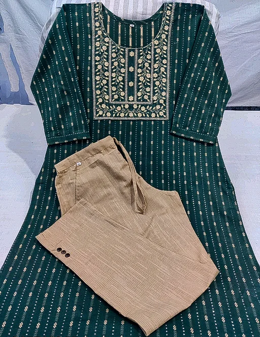 Daily wear Kurta sets - Navy Blue, 3XL