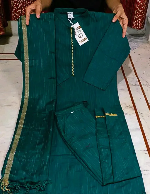 Khadi cotton daily wear kurta sets - L