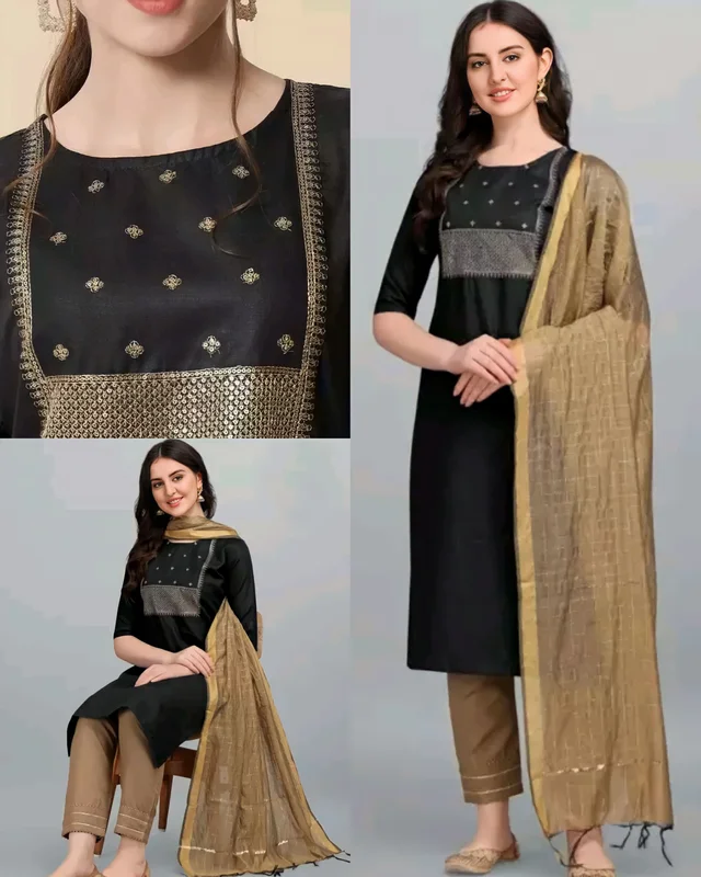 Daily Wear Kurta Set - Red, L