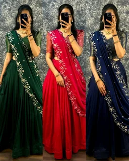 Super Trendy New Full Stitched Lehenga - Green, S