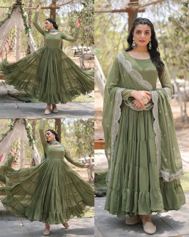 Beautiful Partywear Dress Designer Gown for Women - Highland, XL