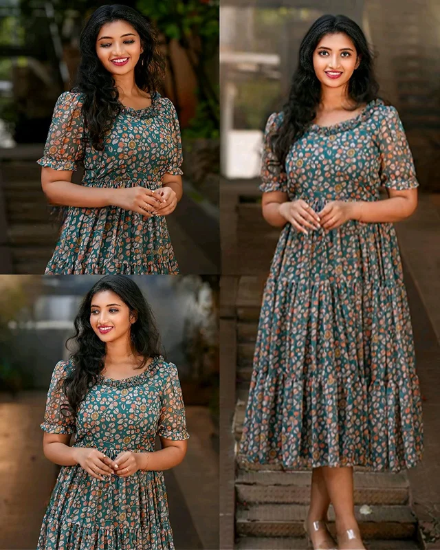Stylish Floral Outfit Summer Dress - Teal, S