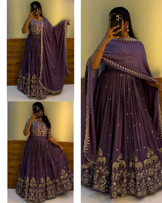 Launching New Festival Gown - Wisteria, 2XL