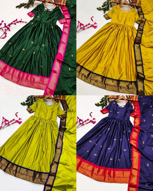 Black Paithani Silk - 3XL, Yellow