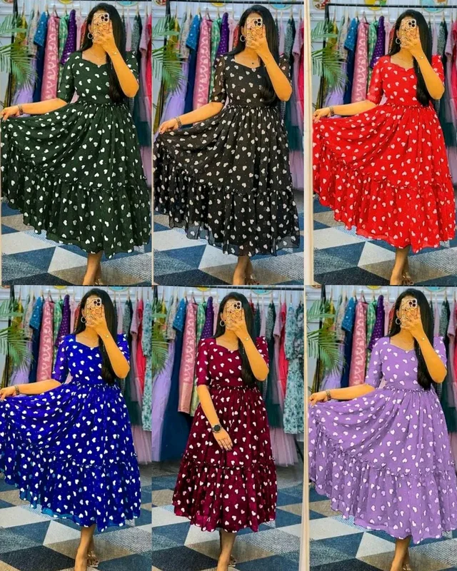 Lunching New Super Stylish And Trendy Maxi - Blue, 3XL