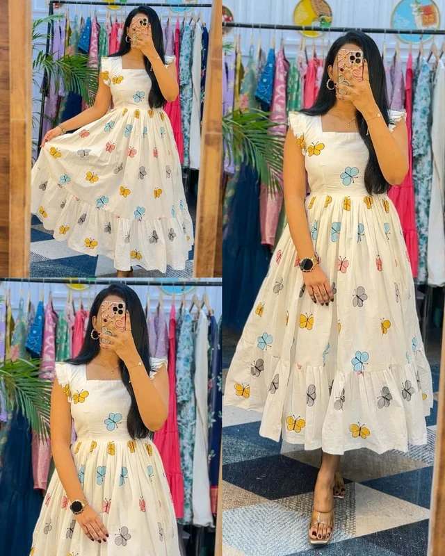 Lunching New Super Stylish And Trendy Maxi - White, S
