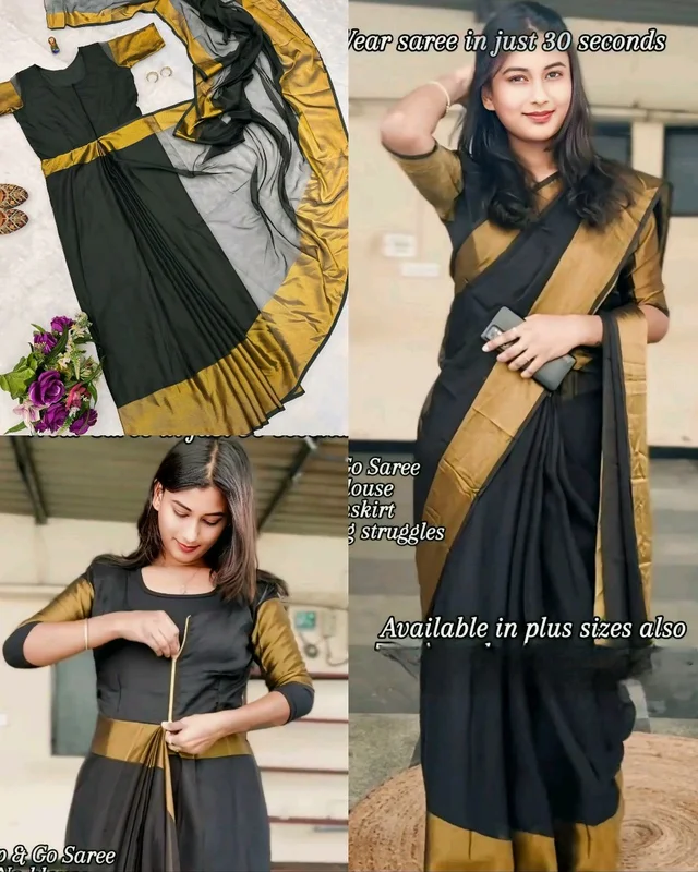 New Trending Zip & Go saree - L