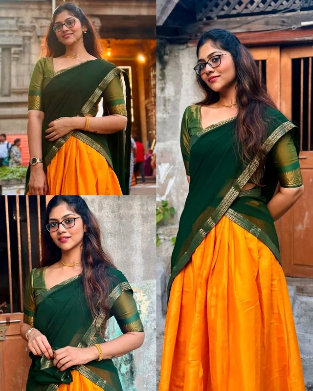 South Indian Traditional Half Saree - Free Size
