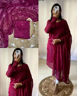 Stylish Beautiful Attractive Colours With Kurti and Dupatta - Peach, S