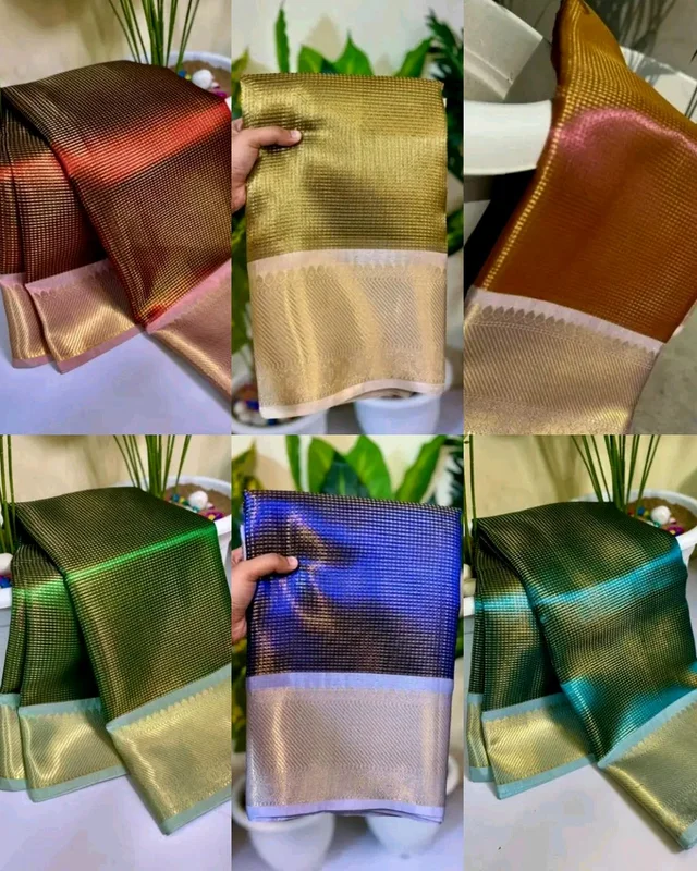 Ambani wedding jyothika mam Inspired saree - Unstitched, Buddha Gold
