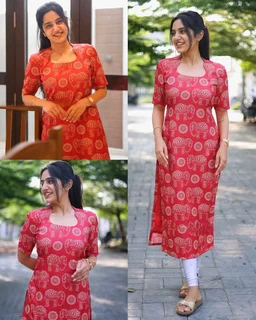 Designer Neck styles western kurti for Women - Maroon, S