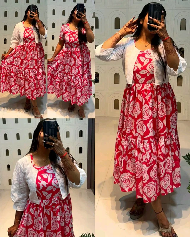 Two types to wear Our beautiful maxi with Hakoba koti - XL