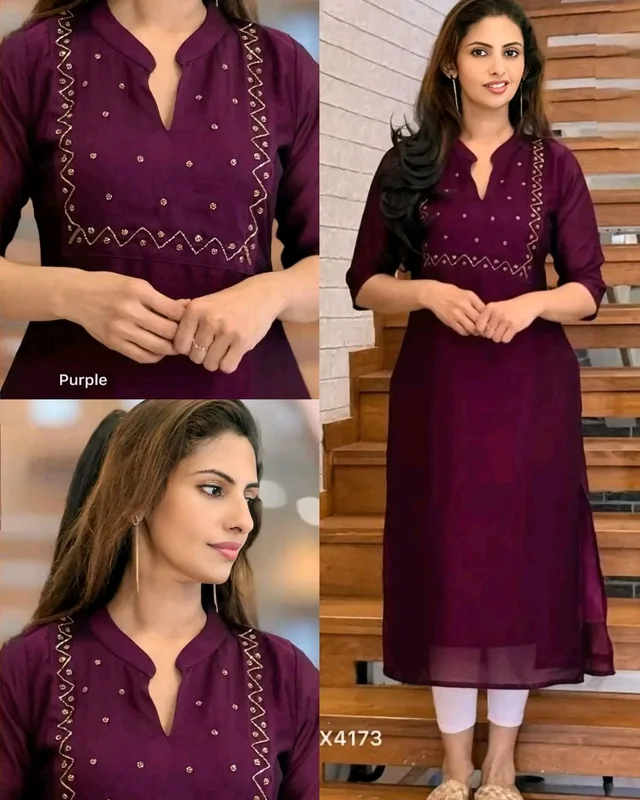 New launching festival special kurti - Purple, S