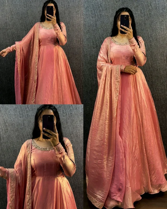 Trendy New Launching Festival Special Women Dresses - Peach, S