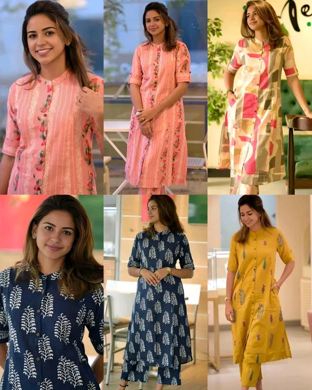 Launching Designer Co-Ords set in *Aline kurti pattern paired with Ankle length pant - Yellow Orange, 2XL