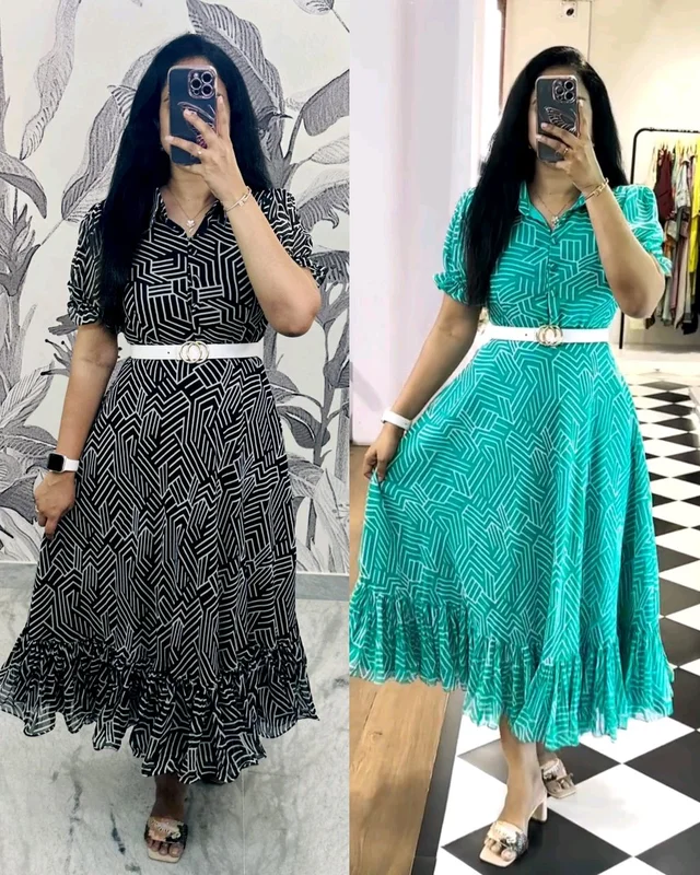 The Elegance ✨🤗 Pair It With A Beautiful Belt
- Black, M
