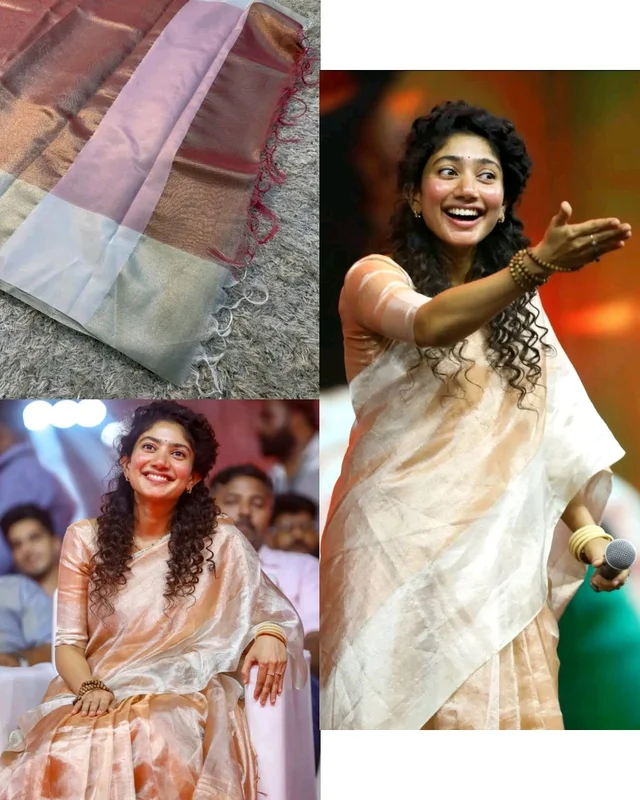 Sai Pallavi mam inspired Tissue Soft Silk Saree - Free Size