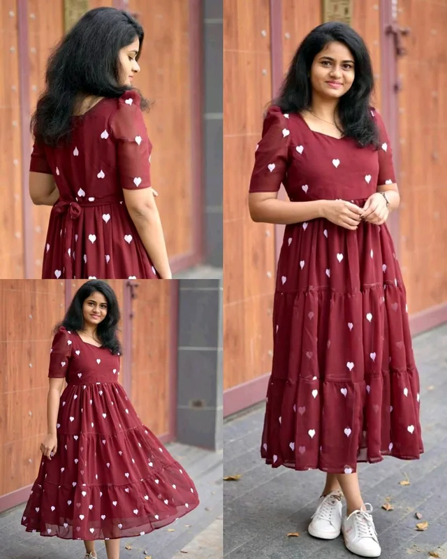 The beautiful heart ❤️ Midi perfect pretty fit for Party Wear - S