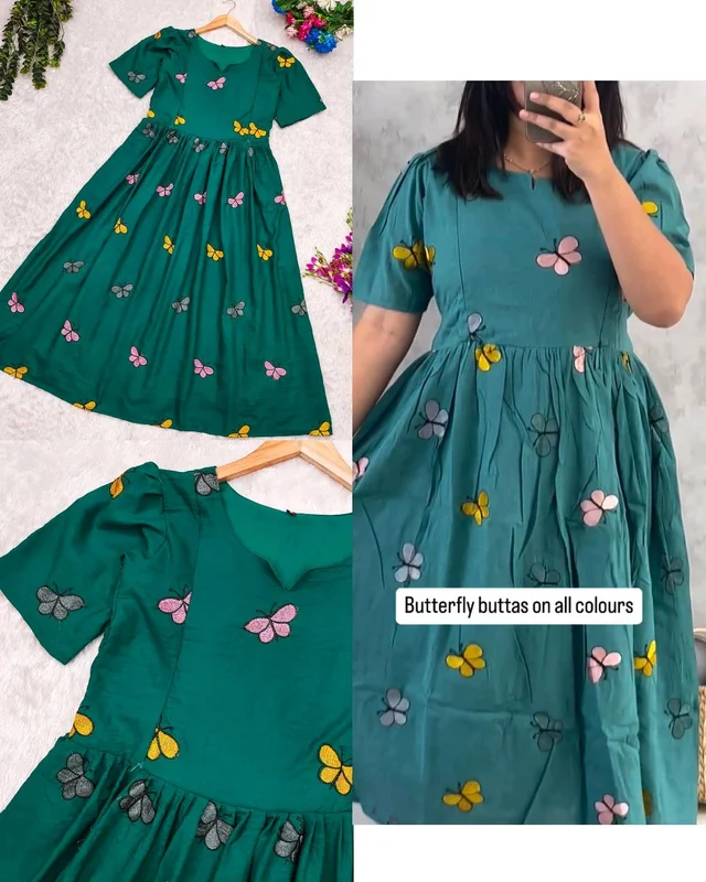 Amazing surprise MOM’s BUTTERFLY Feeding Gown
- Teal, M