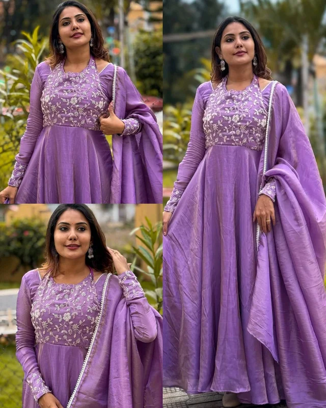 Purple Love 💜With its luxurious fabric and eye-catching details - S