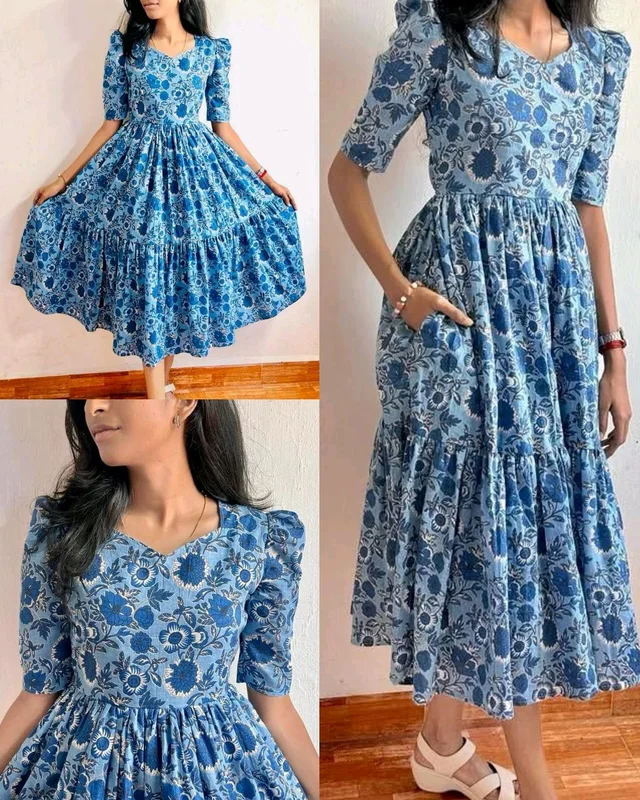 Introducing Beautiful prints of pure and rich Soft Cotton - XL, Jordy Blue