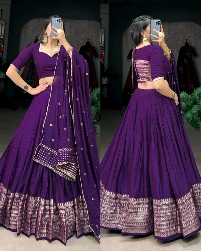READY TO WEAR TRENDY LEHENGA - Pigment Indigo, 3XL