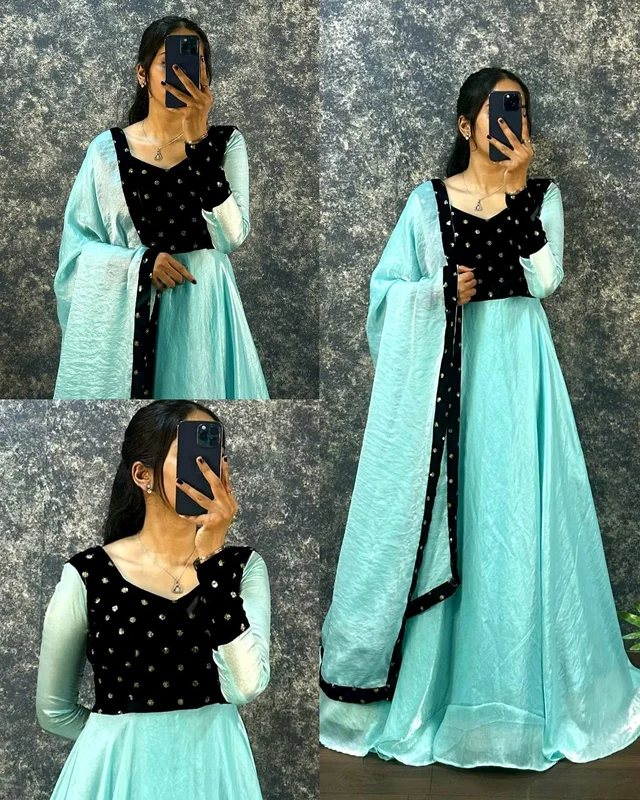 NEW LAUNCHING BEAUTIFUL PARTY WEAR
- Sky Blue, 3XL