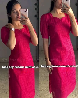 The Hakoba Cotton Daily Wear Kurti - Ripe Plum, S