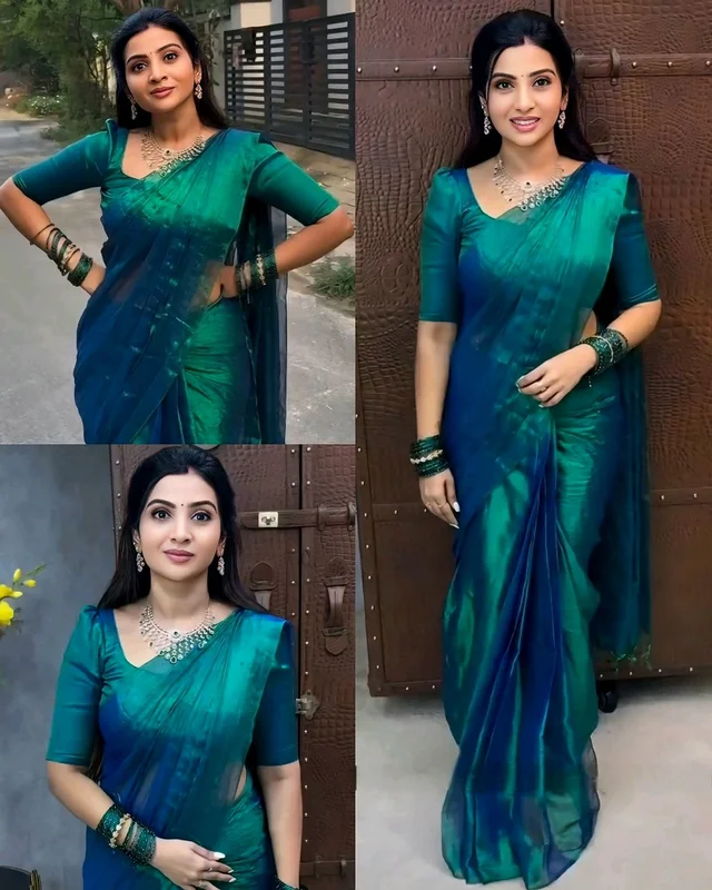 Trendy Beautiful Colour Saree
- Free Size