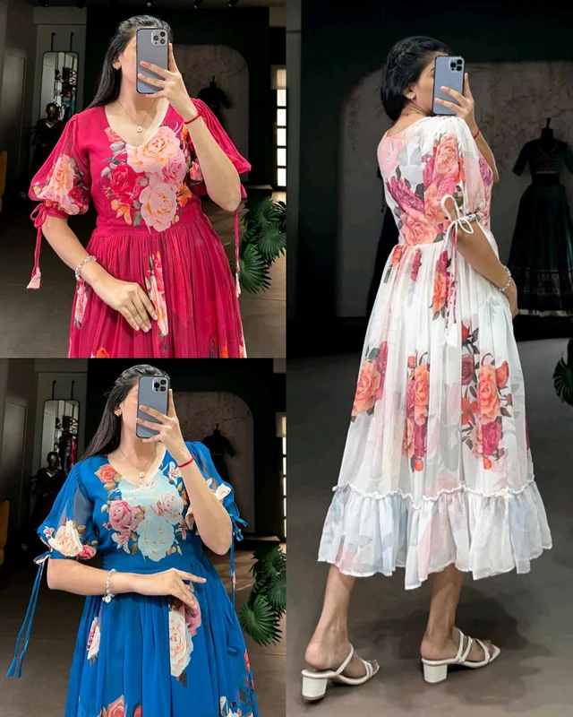 BEAUTIFUL FLORAL MAXI 🌺 🌺 - Blue, S