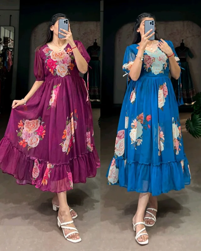 BEAUTIFUL FLORAL MAXI 🌺 🌺 - Purple, XL