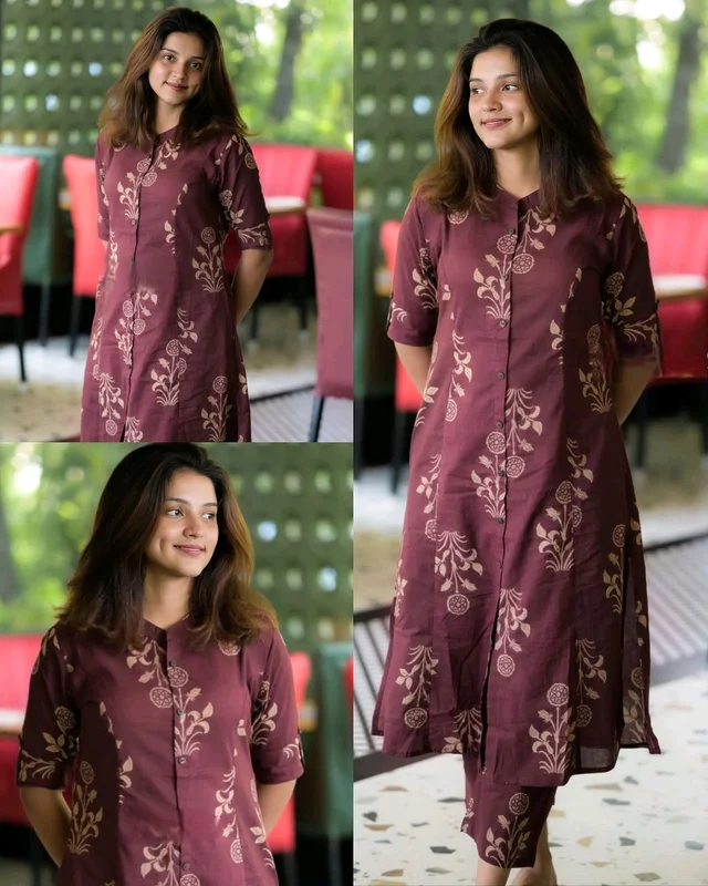 Launching Designer Co-Ords set in *Aline kurti pattern paired with Ankle length pant - Castro, M